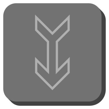 Yuvarlatılmış Kare vektör simgesi aşağı ok