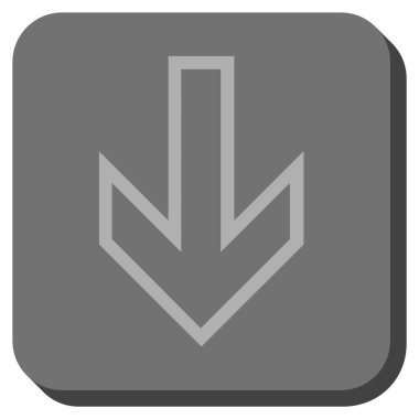 Yuvarlatılmış Kare vektör simgesi aşağı ok