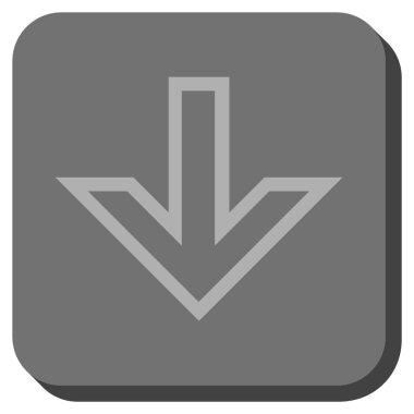 Yuvarlatılmış Kare vektör simgesi aşağı ok