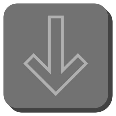 Yuvarlatılmış Kare vektör simgesi aşağı ok