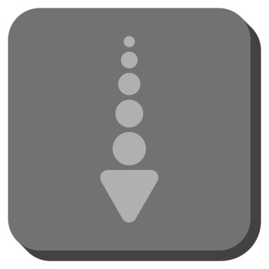 Yuvarlatılmış Kare vektör simgesi aşağı ok