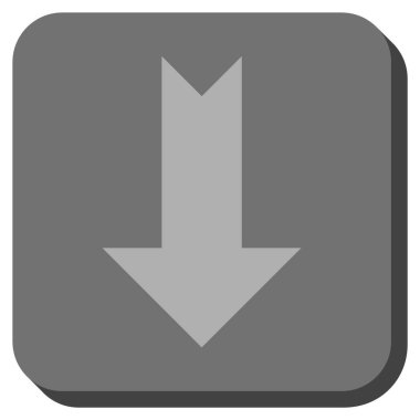 Yuvarlatılmış Kare vektör simgesi aşağı ok