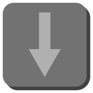 Yuvarlatılmış Kare vektör simgesi aşağı ok