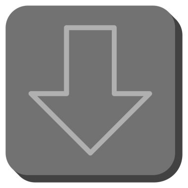 Yuvarlatılmış Kare vektör simgesi aşağı ok