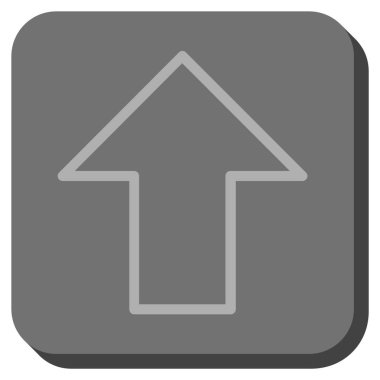 Yuvarlatılmış Kare vektör simge yukarı ok