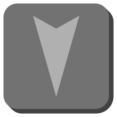 Yuvarlatılmış Kare vektör simgesi aşağı ok ucu