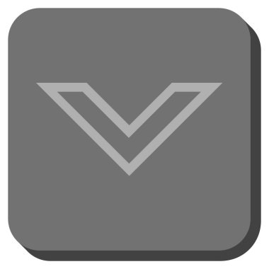 Yuvarlatılmış Kare vektör simgesi aşağı ok ucu