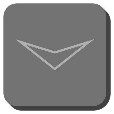 Yuvarlatılmış Kare vektör simgesi aşağı ok ucu