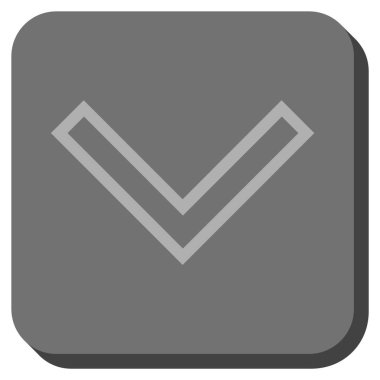 Yuvarlatılmış Kare vektör simgesi aşağı ok ucu