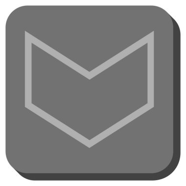 Yuvarlatılmış Kare vektör simgesi aşağı ok ucu