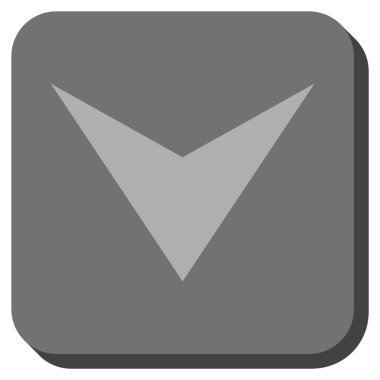 Yuvarlatılmış Kare vektör simgesi aşağı ok ucu