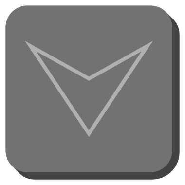 Yuvarlatılmış Kare vektör simgesi aşağı ok ucu