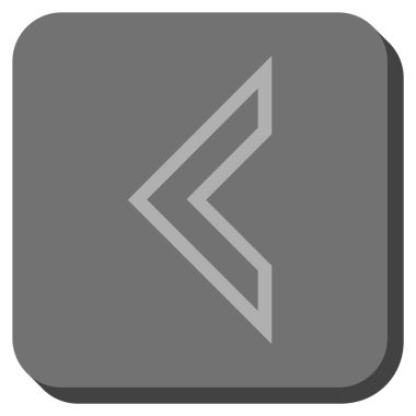 Ok ucu sol yuvarlak kare vektör simgesi