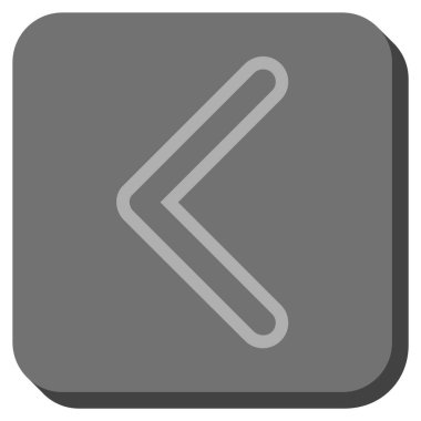 Ok ucu sol yuvarlak kare vektör simgesi