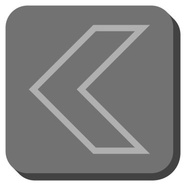 Ok ucu sol yuvarlak kare vektör simgesi