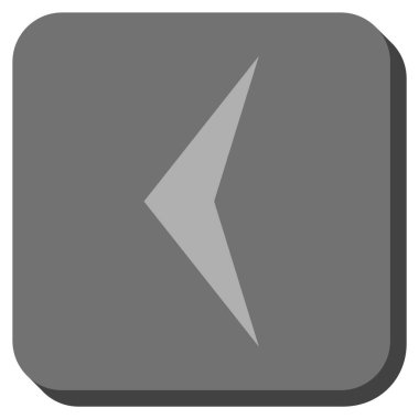 Ok ucu sol yuvarlak kare vektör simgesi