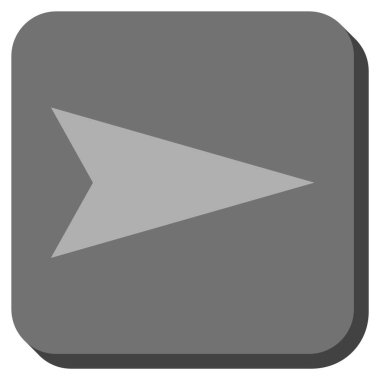 Ok ucu sağ yuvarlak kare vektör simgesi