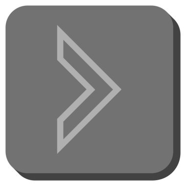 Ok ucu sağ yuvarlak kare vektör simgesi