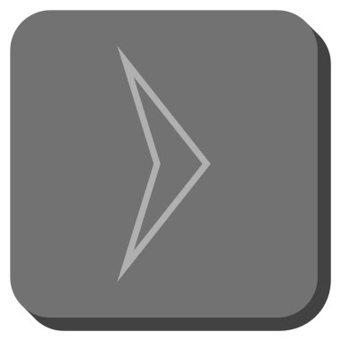 Ok ucu sağ yuvarlak kare vektör simgesi