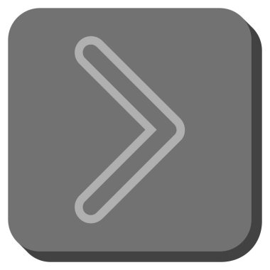 Ok ucu sağ yuvarlak kare vektör simgesi