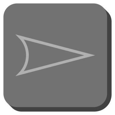 Ok ucu sağ yuvarlak kare vektör simgesi