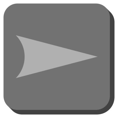 Ok ucu sağ yuvarlak kare vektör simgesi