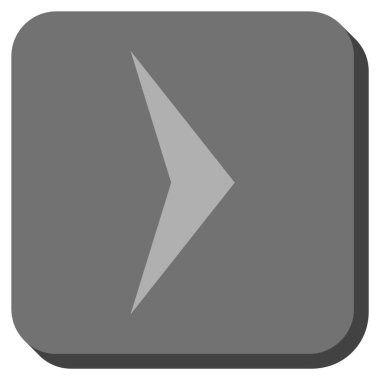 Ok ucu sağ yuvarlak kare vektör simgesi