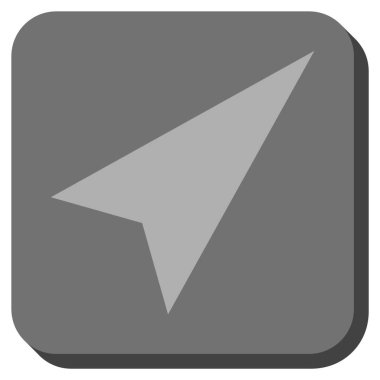 Ok ucu sağ-yukarı yuvarlak kare vektör simgesi