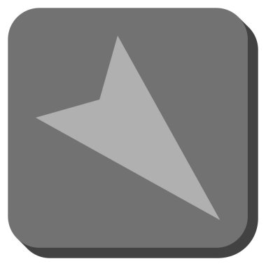 Ok ucu sağ aşağı yuvarlak kare vektör simgesi