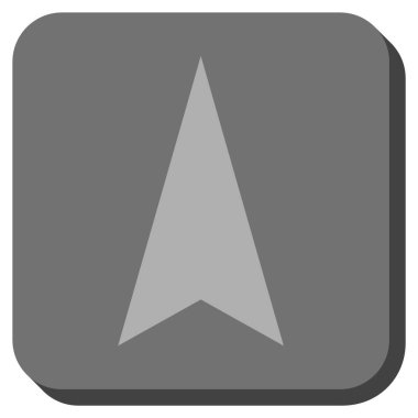 Yuvarlatılmış Kare vektör simge yukarı ok ucu