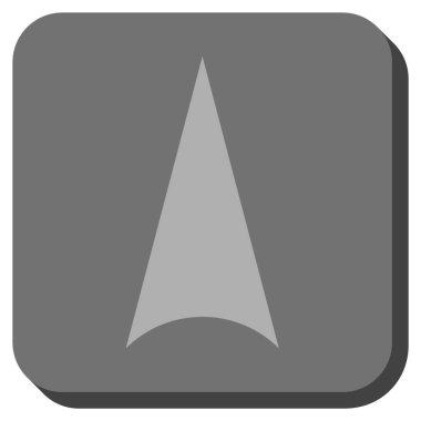 Yuvarlatılmış Kare vektör simge yukarı ok ucu