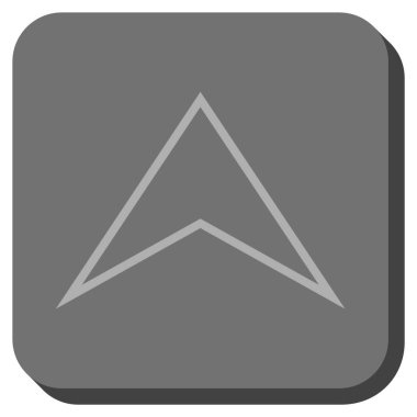 Yuvarlatılmış Kare vektör simge yukarı ok ucu