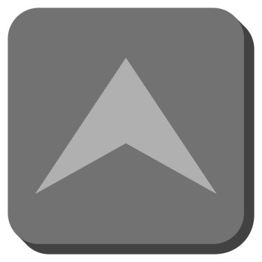 Yuvarlatılmış Kare vektör simge yukarı ok ucu