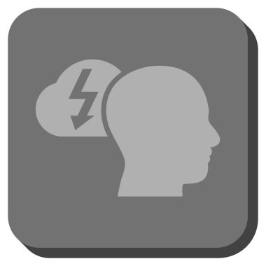 Beyin fırtınası yuvarlatılmış kare vektör simgesi