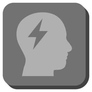 Beyin fırtınası yuvarlatılmış kare vektör simgesi