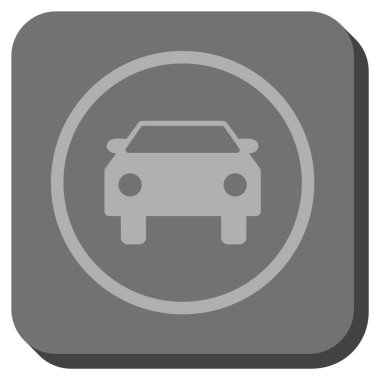Araba yuvarlatılmış kare vektör simgesi