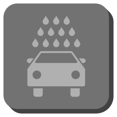 Oto yıkama yuvarlak kare vektör simgesi