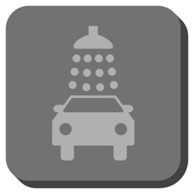 Oto yıkama yuvarlak kare vektör simgesi