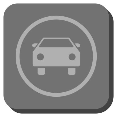 Araba yuvarlatılmış kare vektör simgesi