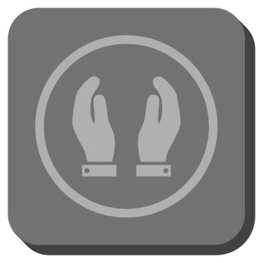 Eller yuvarlatılmış kare vektör simge bakım