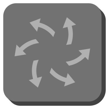 Santrifüj okları yuvarlak kare vektör simgesi