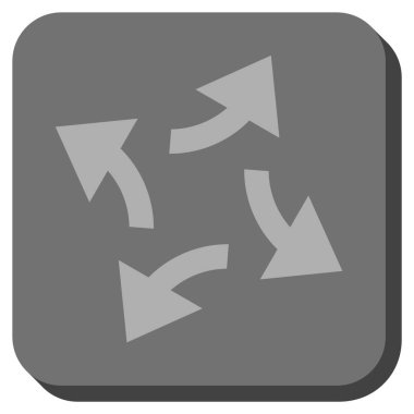 Santrifüj okları yuvarlak kare vektör simgesi