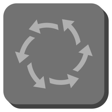 Santrifüj okları yuvarlak kare vektör simgesi