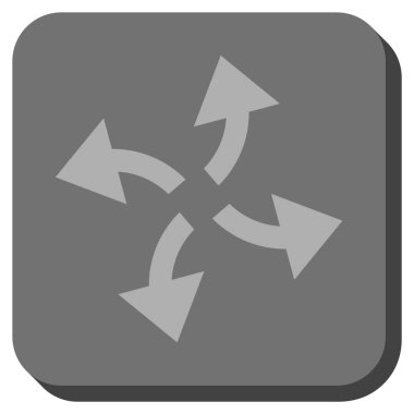 Santrifüj okları yuvarlak kare vektör simgesi