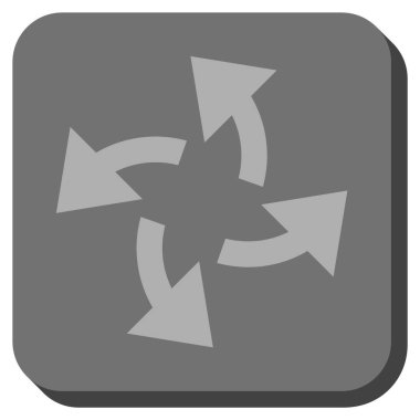 Santrifüj okları yuvarlak kare vektör simgesi