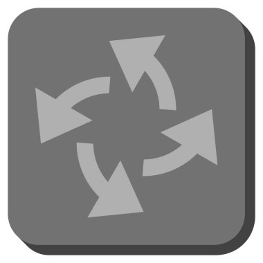 Santrifüj okları yuvarlak kare vektör simgesi