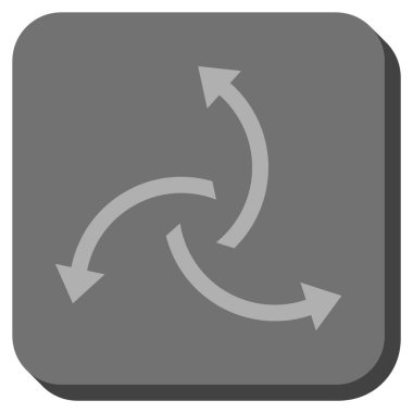 Santrifüj okları yuvarlak kare vektör simgesi