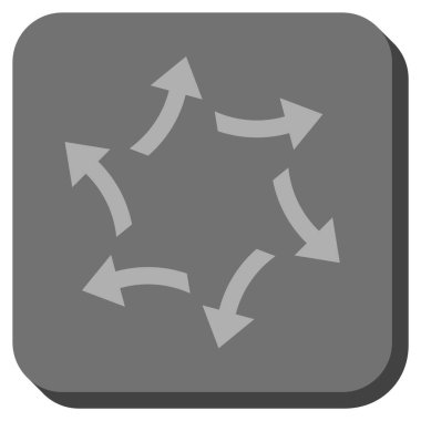 Santrifüj okları yuvarlak kare vektör simgesi