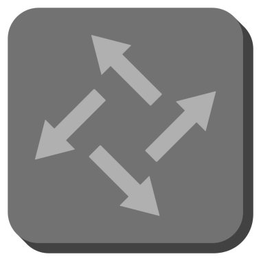 Santrifüj okları yuvarlak kare vektör simgesi