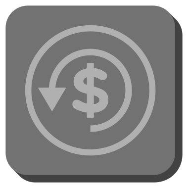 Ters ibraz yuvarlatılmış kare vektör simgesi